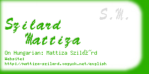 szilard mattiza business card